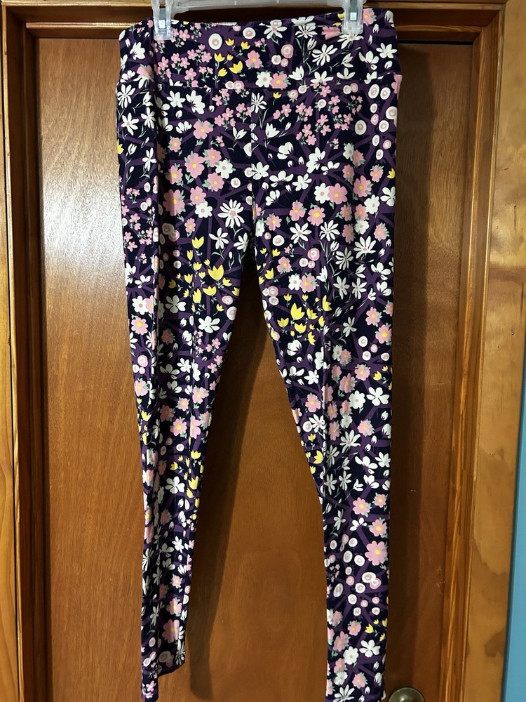 Lularoe TC Tall And Curvy Multicolor Floral Print Leggings for Women