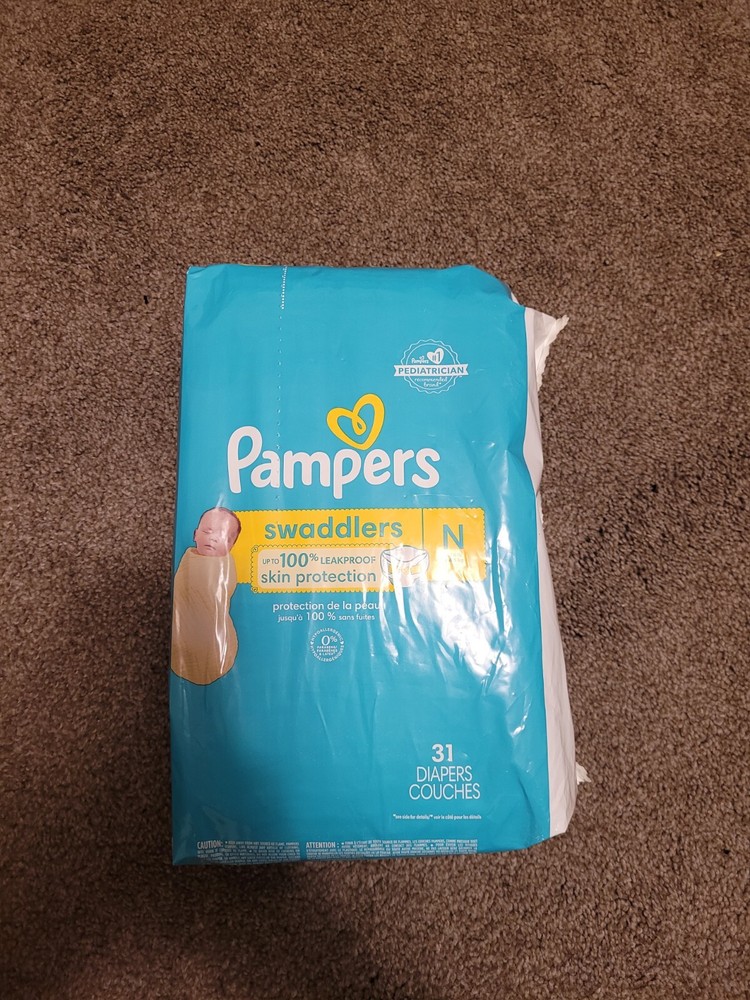 Pampers Swaddlers Size N 31 Diapers