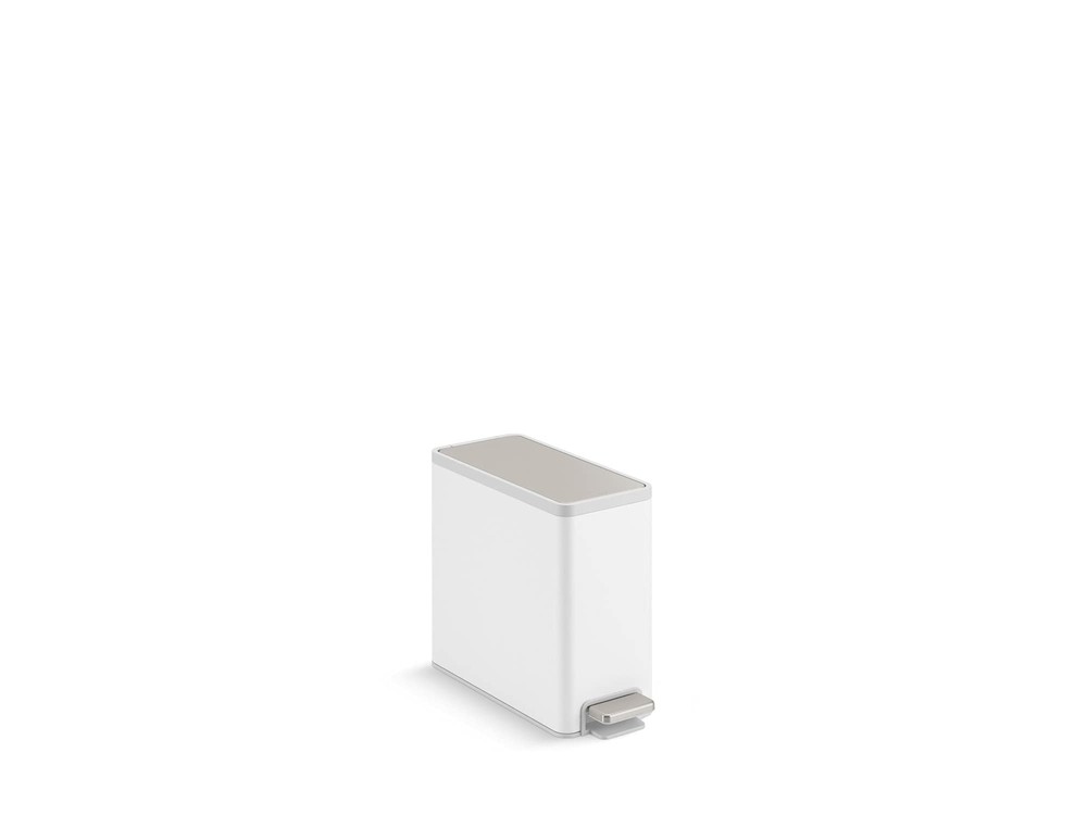20957-STW 2.5 Gallon Slim Step Trash Can, Bathroom Trash Can with Soft-Close ...