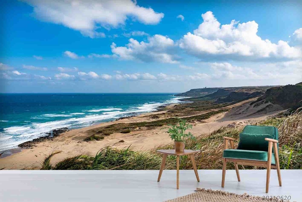 3D Sky Ocean Coast Landscape Wall Murals Wallpaper Murals Wall Sticker