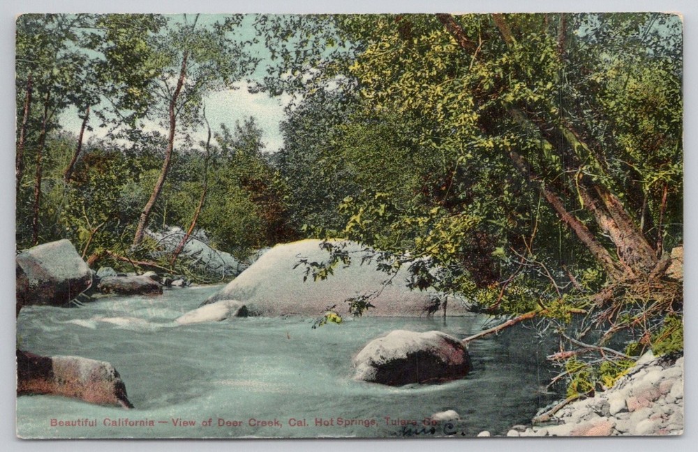 Deer Creek Hot Springs California Scenic Postcard PNC Series German Print