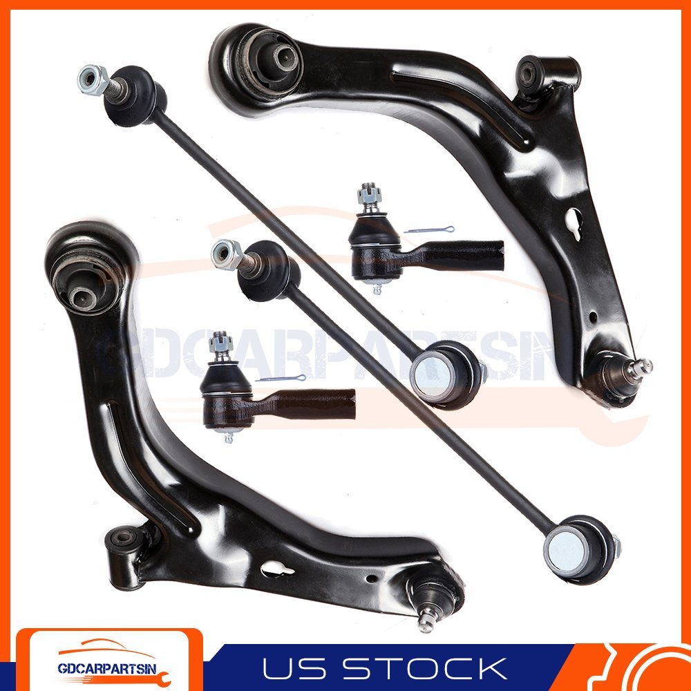 6pcs Suspension Kit - Lower Control Arms, Outer Tie Rods, Sway Bars
