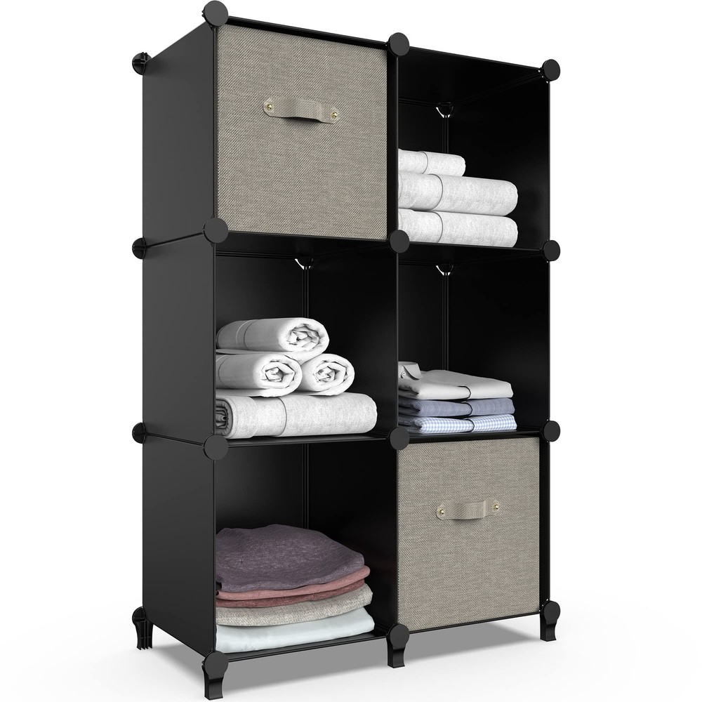 6-Cube Storage Organizer Shelf for Closet, Books, or Cabinet with Free Shipping