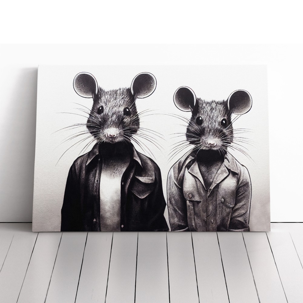 Two Street Rats Canvas Wall Art Print Framed Picture Decor Living Room Bedroom