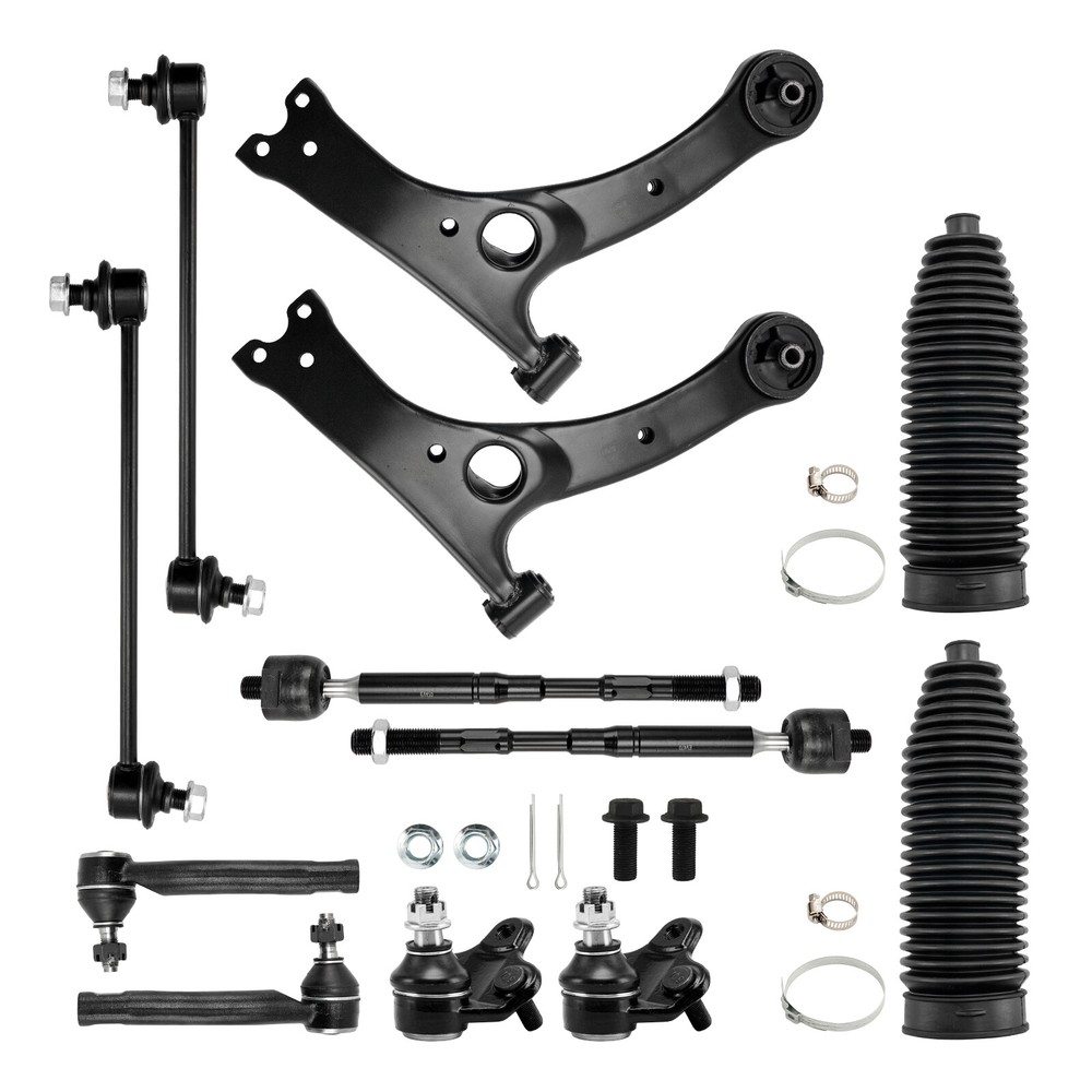 03-08 Toyota Corolla 12pc Suspension Kit with Control Arms Ball Joints Tie Rods