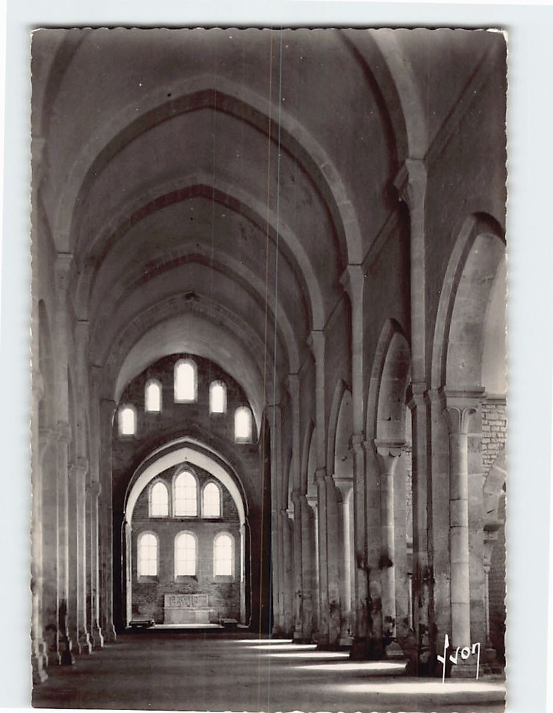 Postcard Interior Abbey of Fontenay Marmagne Côte-d'Or France