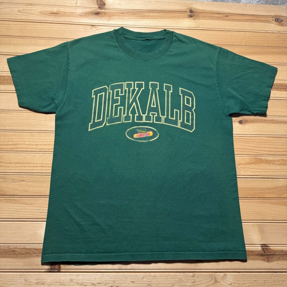 Vintage 90s DEKALB Genetics Hybrid Crop Agriculture Graphic T-Shirt Large