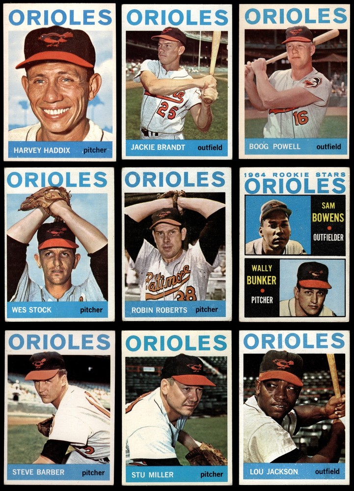 1964 Topps Baltimore Orioles Near Team Set 3.5 - VG+ 7070633 (24 / 28 cards)