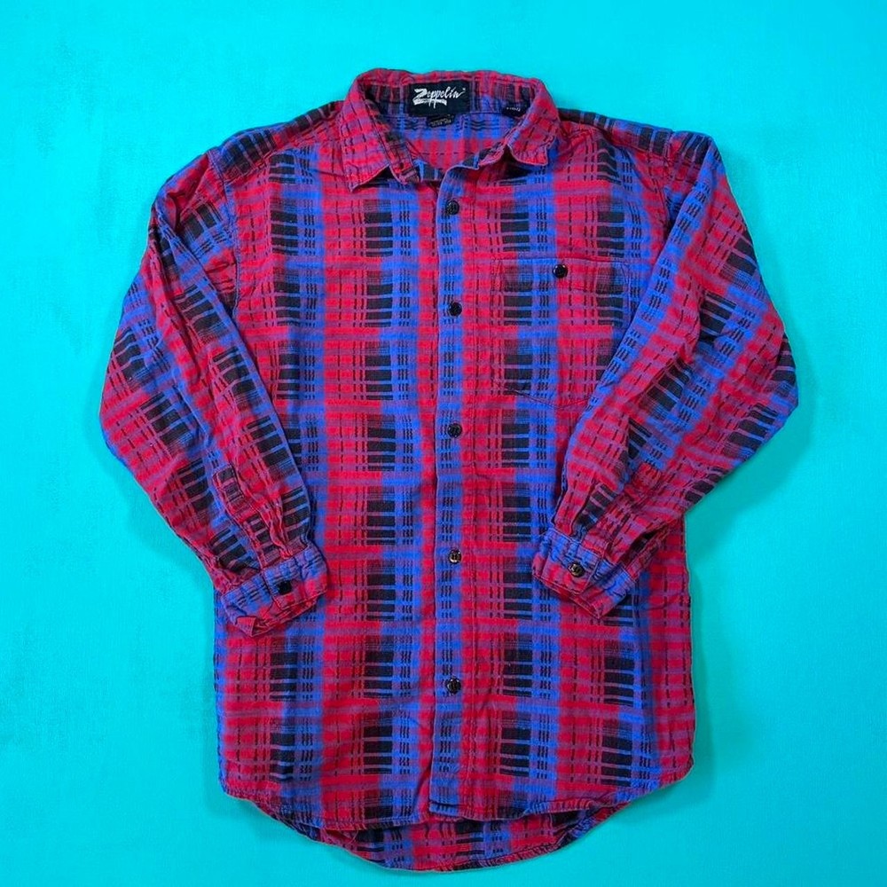 Vintage 90s women’s plaid button up shirt 1990s cotton button up women’s shirt
