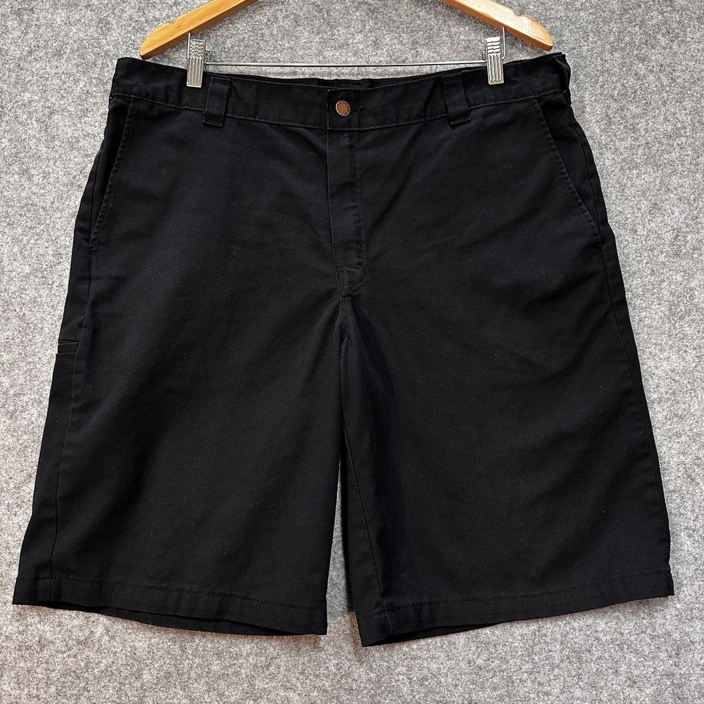 Dickies Brand Work Shorts Mens 38 Black Loose Cell Phone Pocket Back