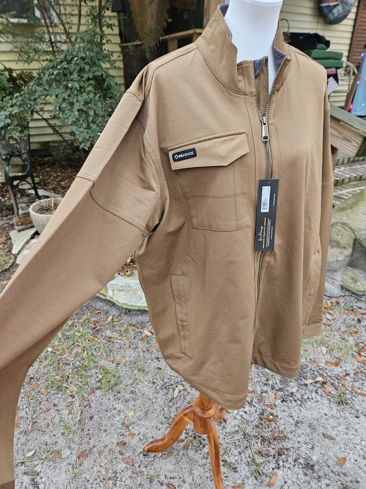 DRI-DUCK Waterproof Hunting Jacket with Stand-Up Collar in Khaki Brown 2X-image