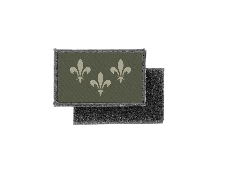 Camo Fleur De Lys Blue France Patch Printed Camouflage