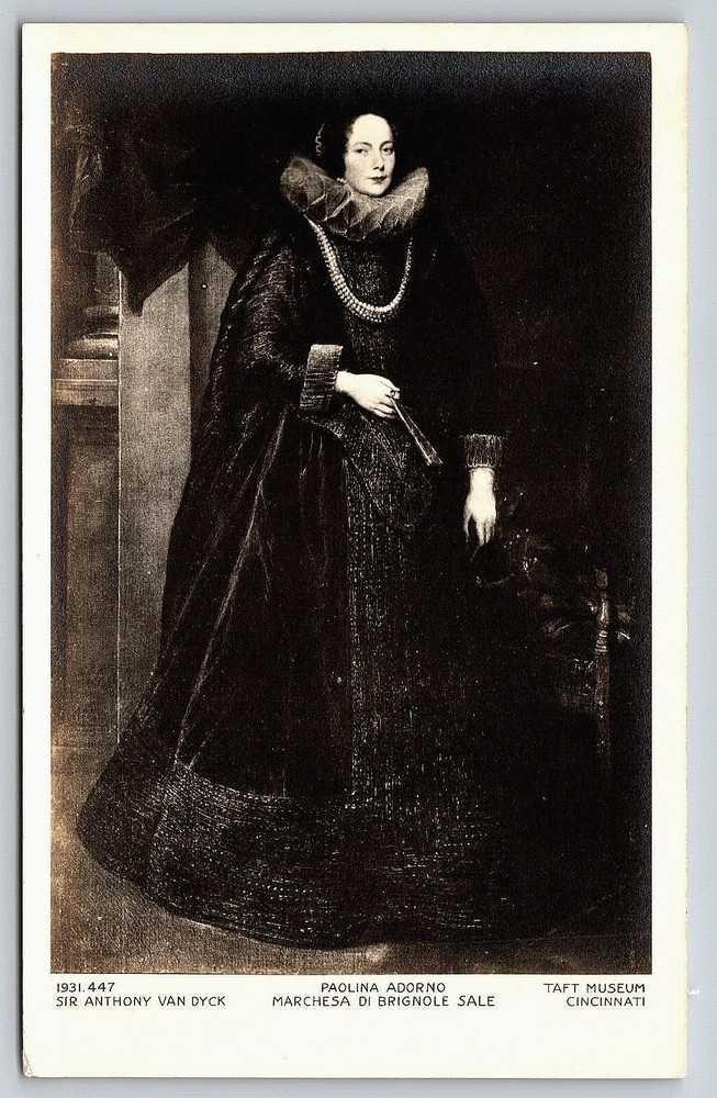 Postcard Cincinnati Ohio Taft Museum Paolina Adorno Portrait By Anthony Van Dyck
