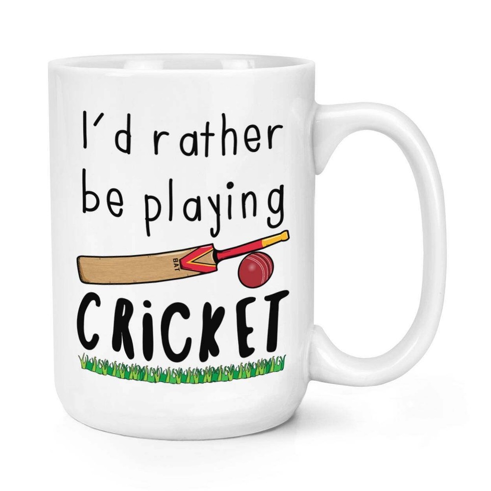 I'd Rather Be Playing Cricket Coffee Mug Coffee Cup Mug Large Mug Cup