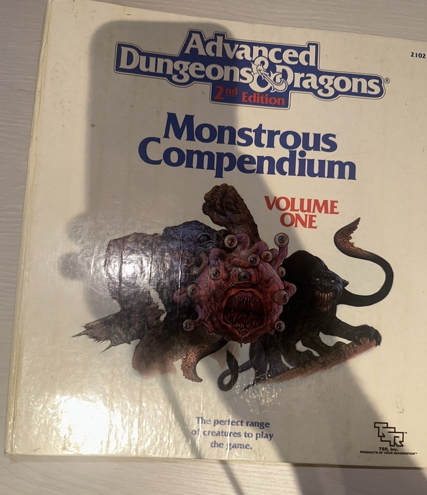 Advanced Dungeons Dragons Monstrous Compendium Vol 1 2nd Ed TSR