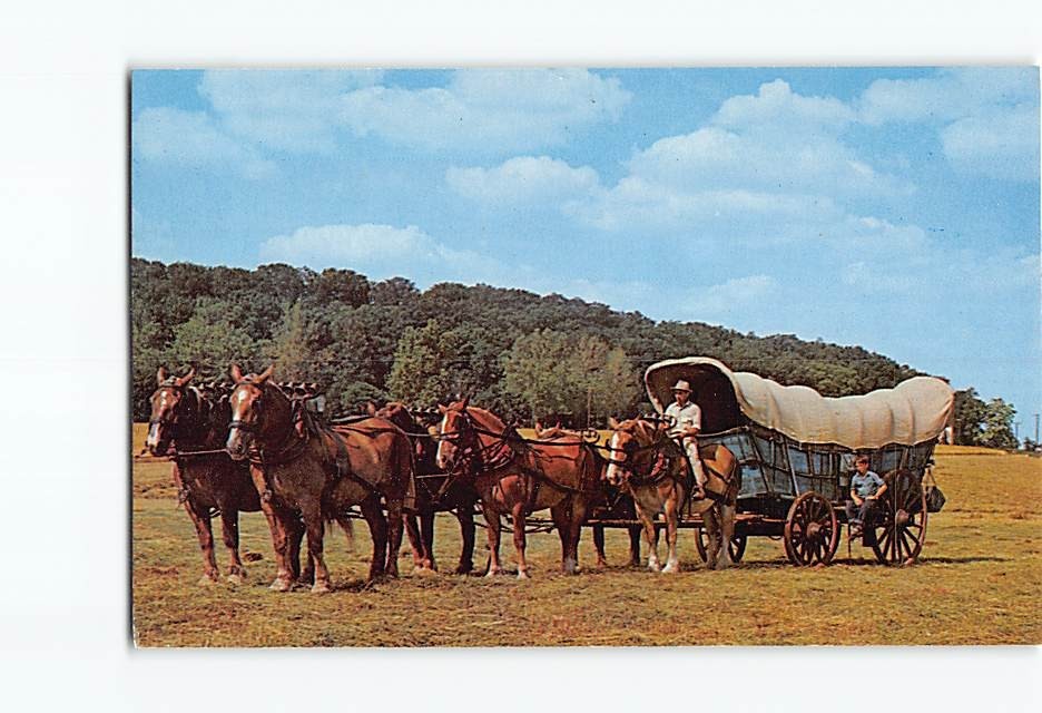Postcard Historic Conestoga Wagon Penna Farm Museum Of Landis Valley PA USA