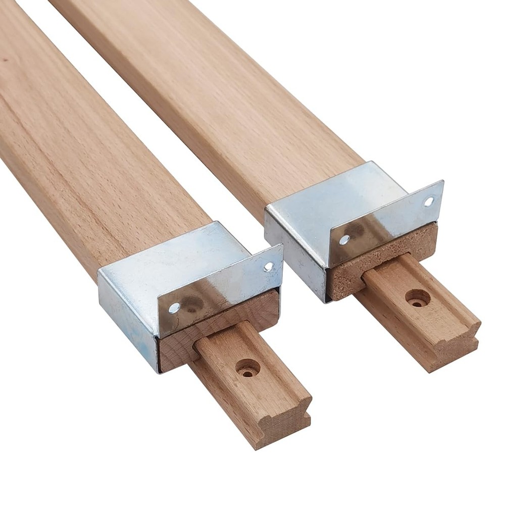 16-Inch Wooden Drawer Slides with Classic Wood Center Guide & Smooth Glide
