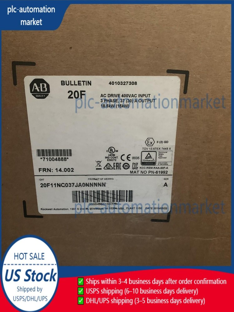 New Allen-Bradley 20F11NC037JA0NNNNN PowerFlex 753 AC Drive