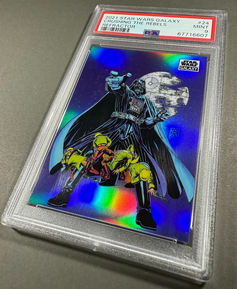(PSA 9) 2021 Star Wars Galaxy #24, “Crushing The Rebels” Refractor