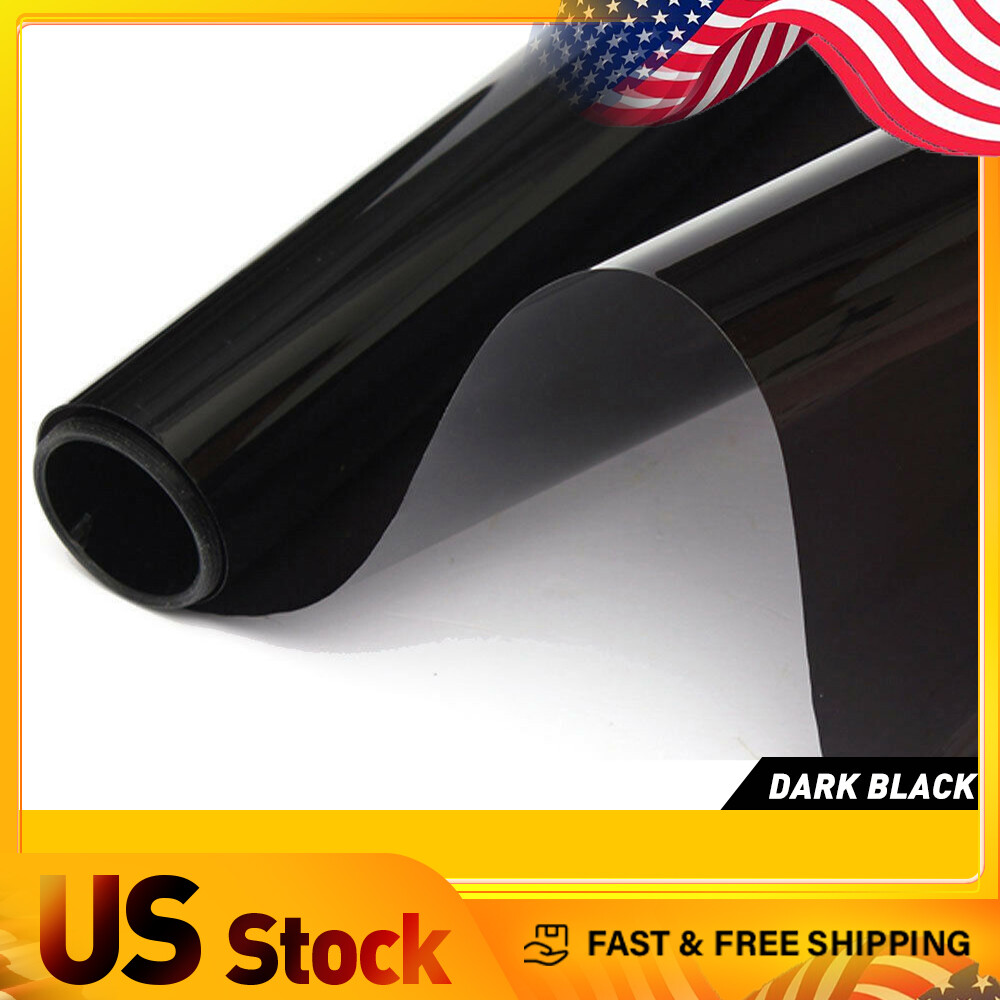 12x72 Medium Smoke Black LED Headlight Taillight Fog Light Tint Vinyl