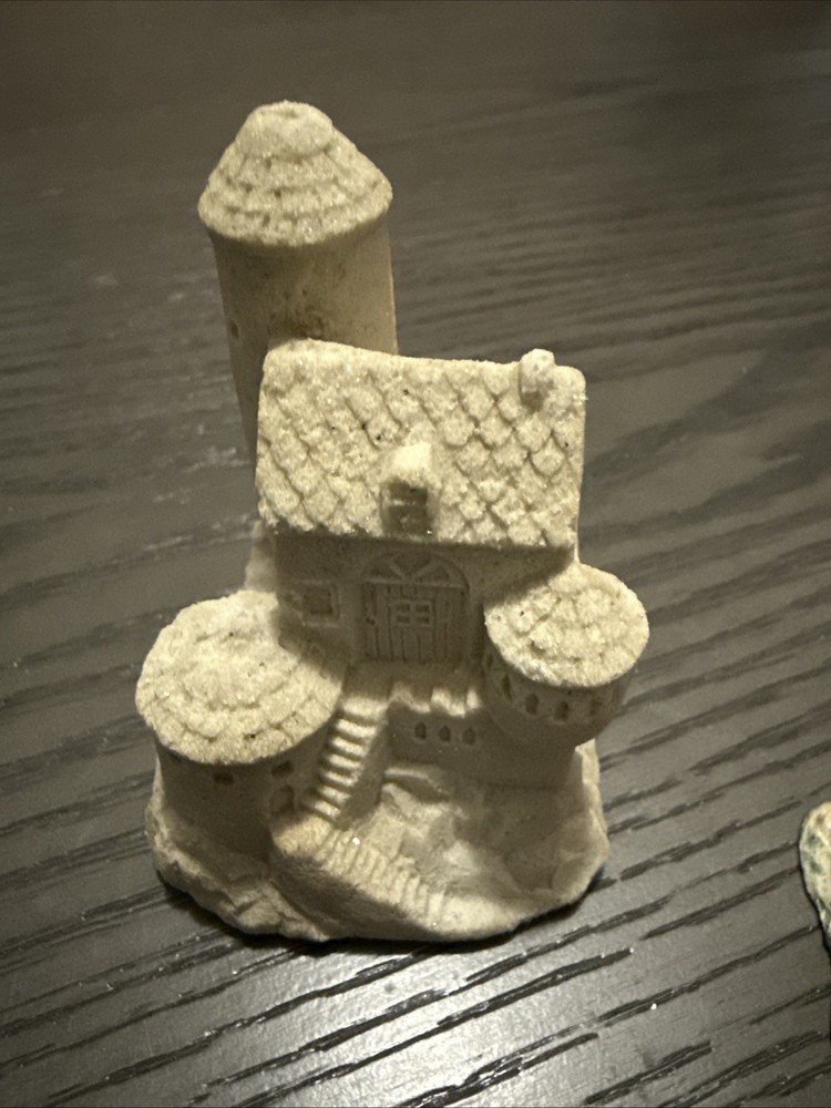 Vintage Mr Sandman Real Sand Castle Sculpture 1992, Castle By John Hopkins 2pcs