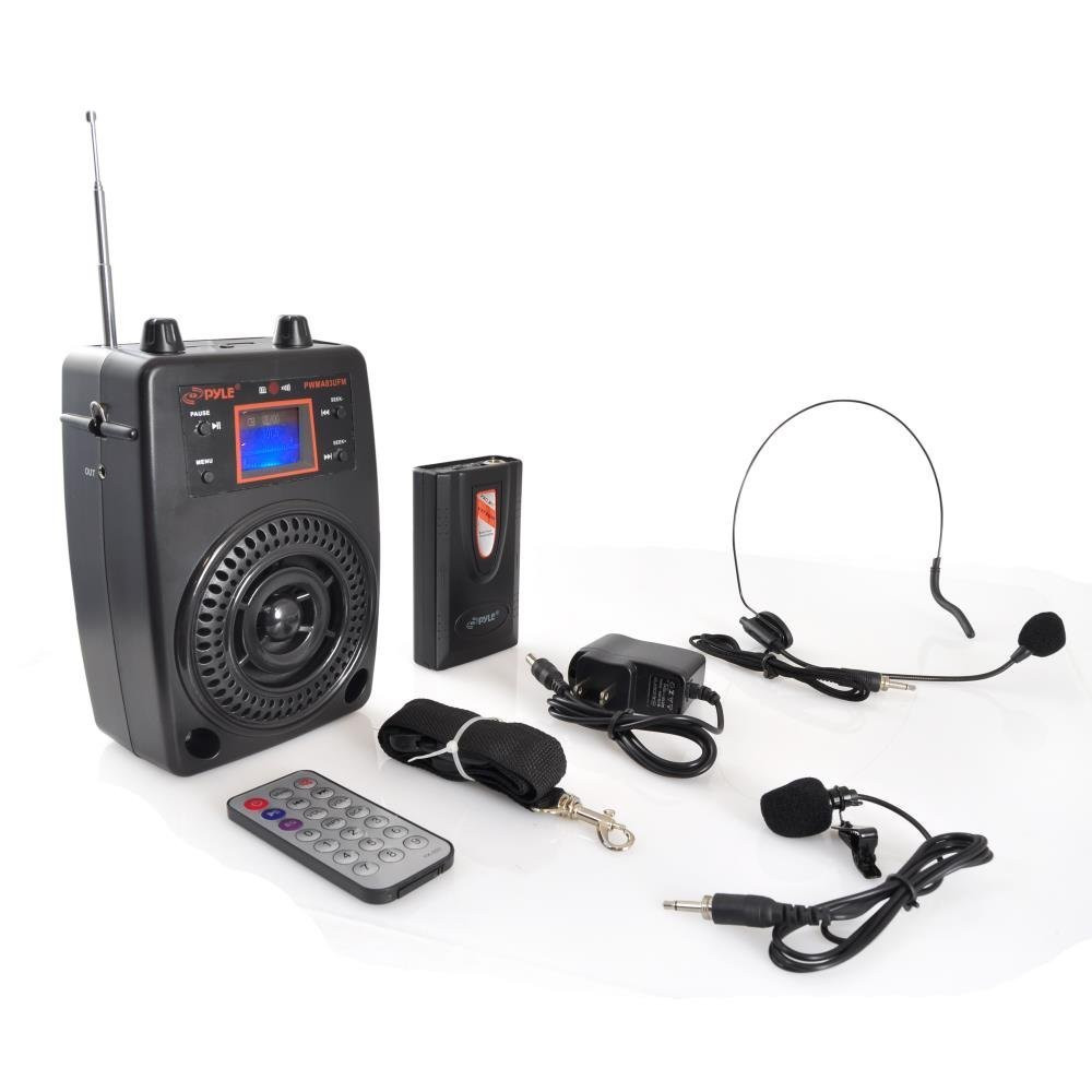 Pyle Portable PA System, Wireless Microphone Kit, Compact Stereo System, FM...