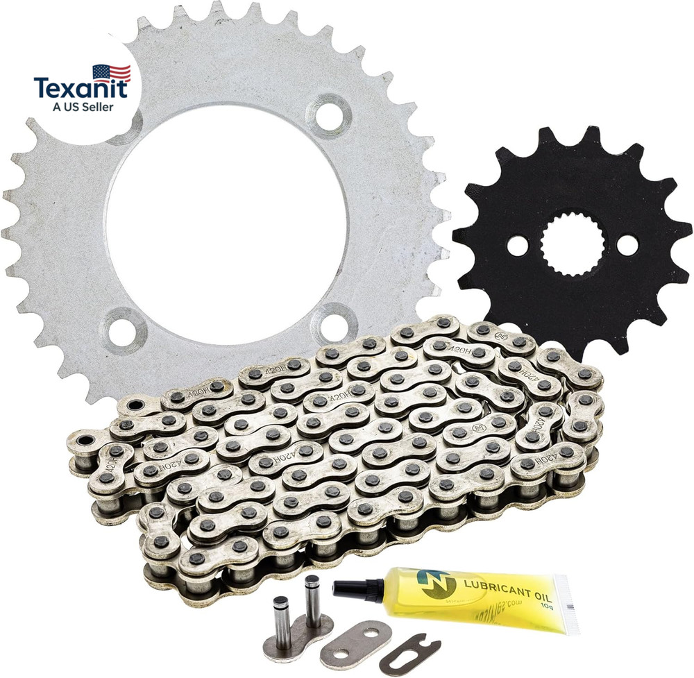 Drive Sprocket Chain Combo for Honda CRF70 XR70R Front 15 Rear 36 Tooth 420HZ St