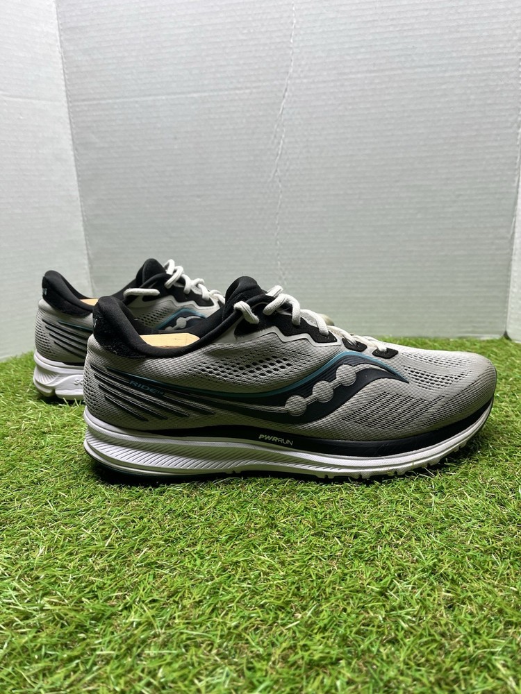 Saucony Ride 14 Gray Black Lightweight Running Shoes S20650-35 Men's Size 11