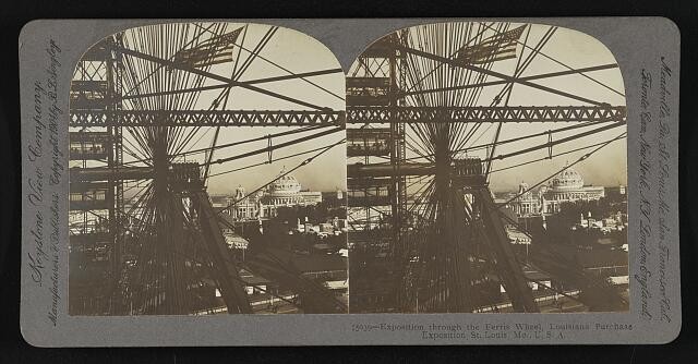 St. Louis Missouri 1904 Louisiana Purchase Exposition Ferris Wheel View