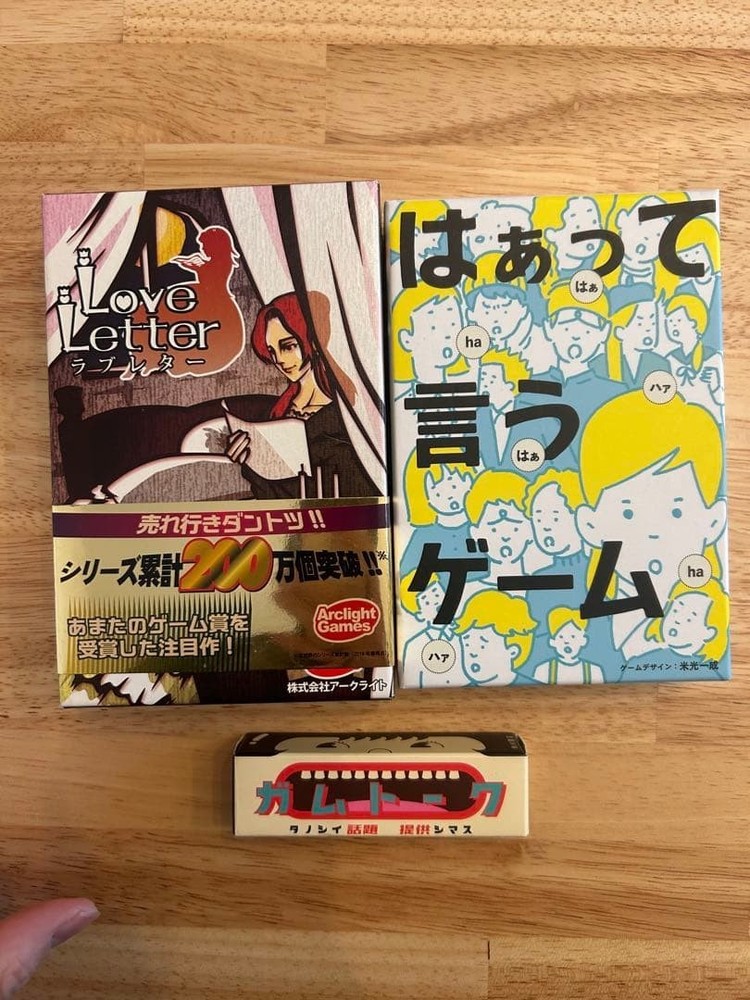 Love Letter, Ha-tte Iu Game, Gum Talk Japanese Board Game Set of 3 Arclight Used