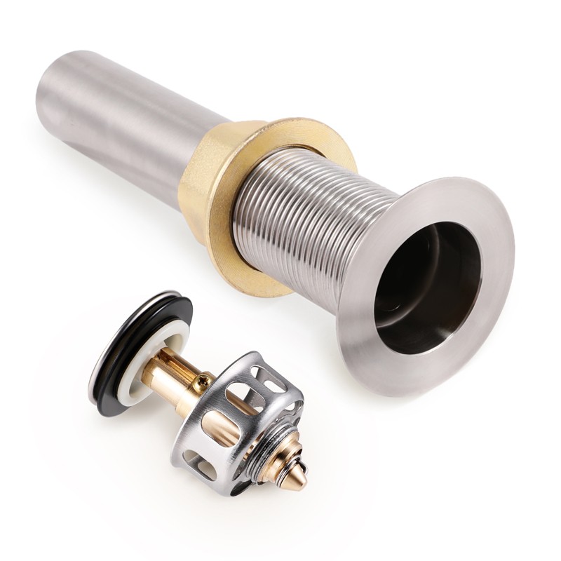 Pop up Sink Drain Stopper for Bathroom Vessel Vanity Sink Basin Brushed Nickel