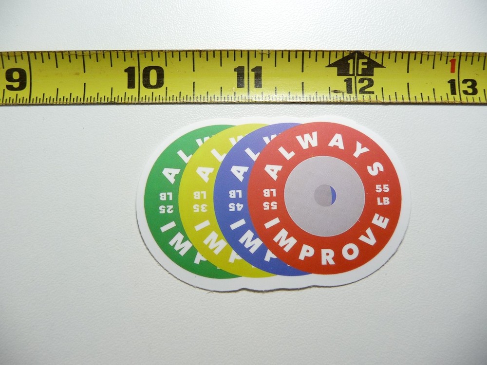Always Improve Gym Decal Sticker for Loose Weights & Fitness