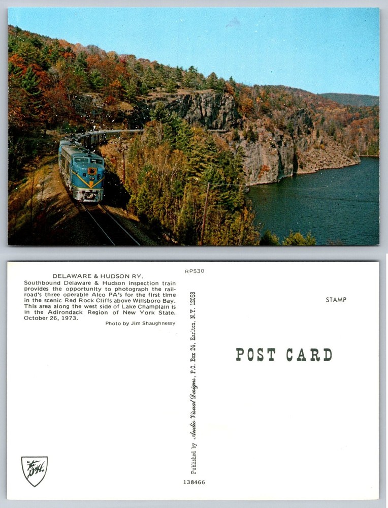 Delaware & Hudson D&H Train Alco PA Willsboro Bay Lake Champlain NY 1973