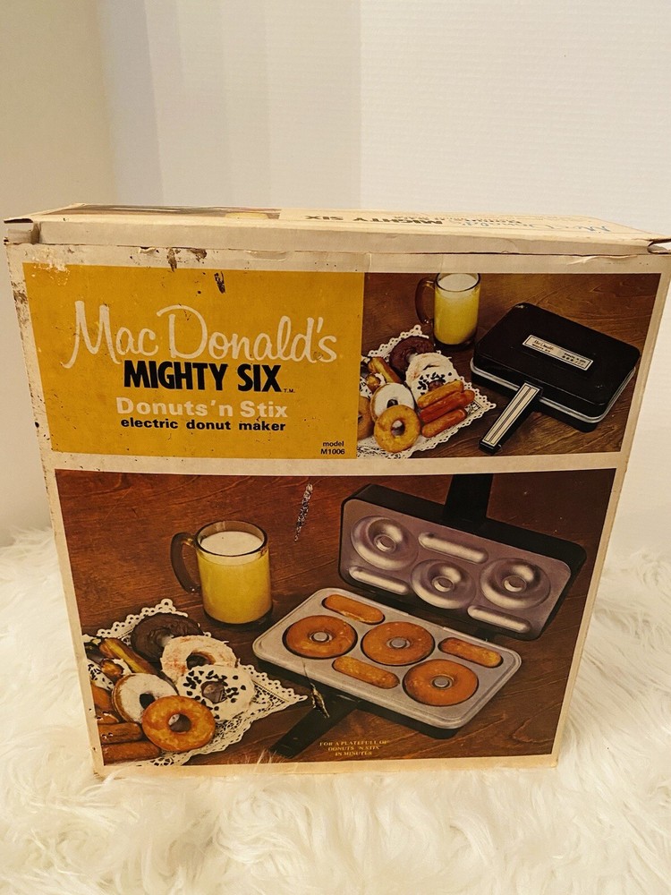 Vintage McDonald’s Mighty Six Donuts 'n Stix Electric Donut Maker Retro Appliance
