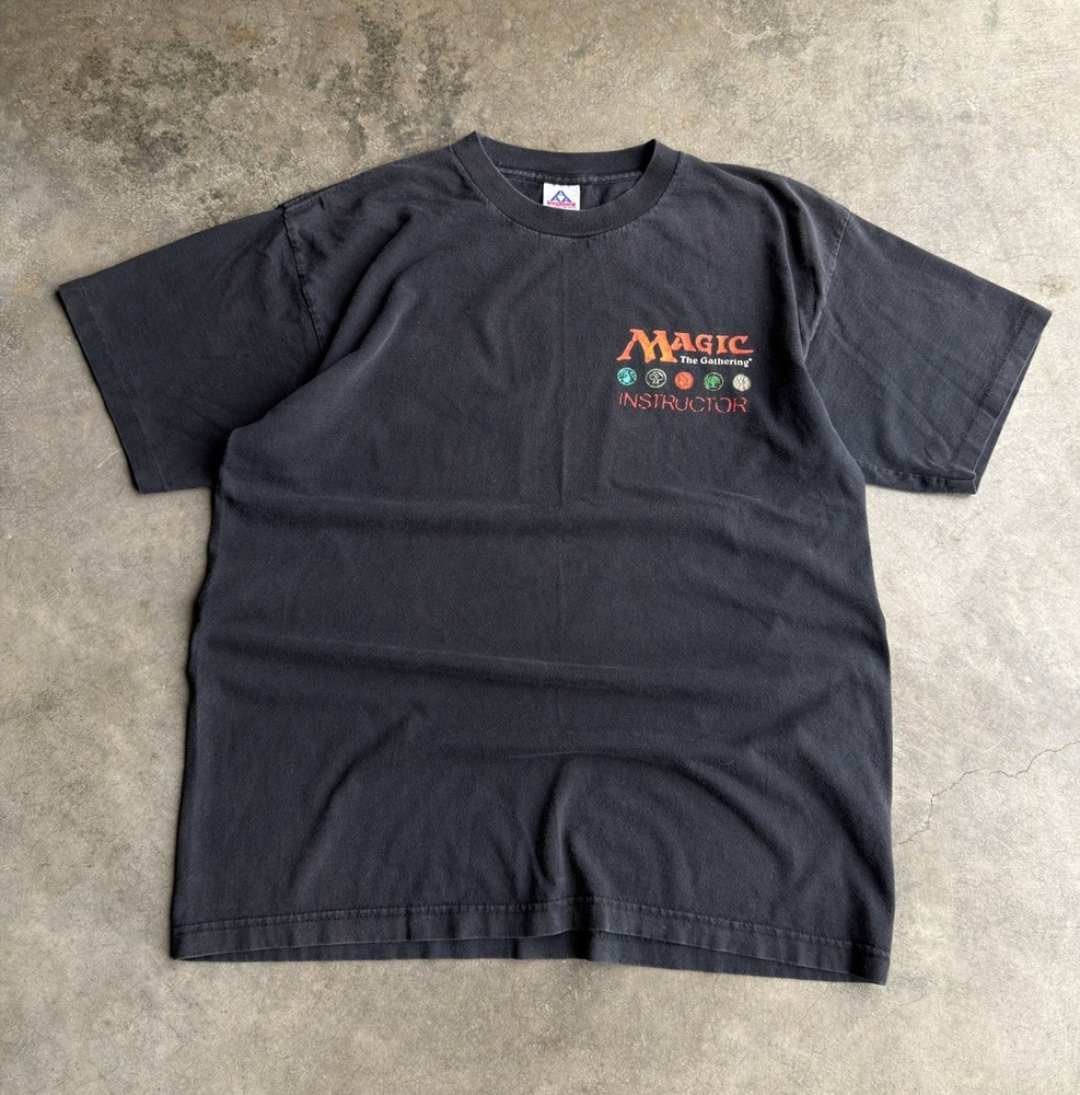 Vintage Magic The Gathering Card Game INSTRUCTOR T-shirt Size XL **RARE**