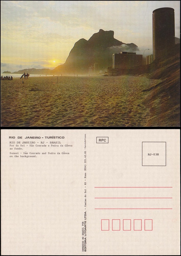 unused, Rio de Janeiro, sunset, Sao Conrado and Pedra da Gavea in background