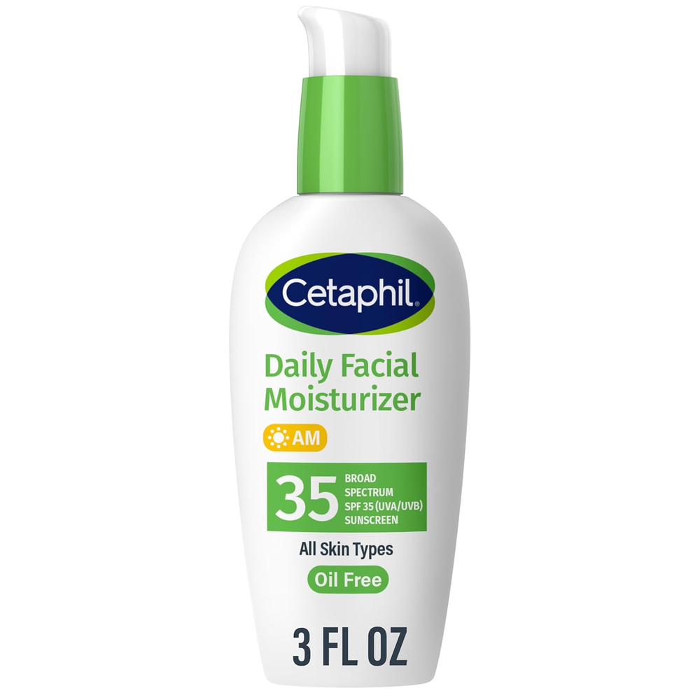 Cetaphil Face Moisturizer, Daily Oil Free Facial Moisturizer with SPF 35, for Dr