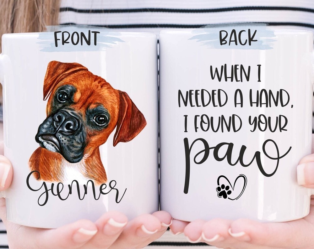 Personalized Boxer Mug Custom Boxer Mug Boxer Owner Gift Boxer Mom Mug Boxer Dad