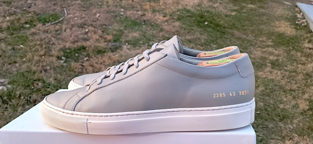 Common Projects Achilles Low EU 43 US 10/10.5 Gray 2385 COA $425 EUC-image