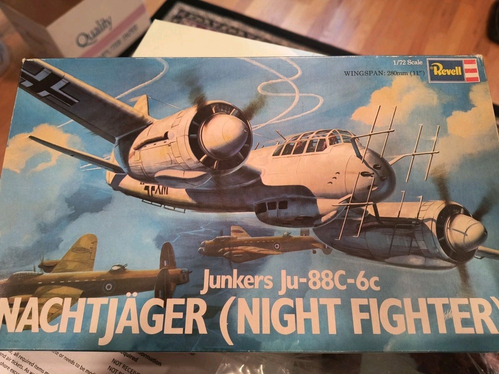 REVELL Model JUNKERS Ju-88C-6c NACHTJAGER (NIGHT FIGHTER) #H-165, Open Box