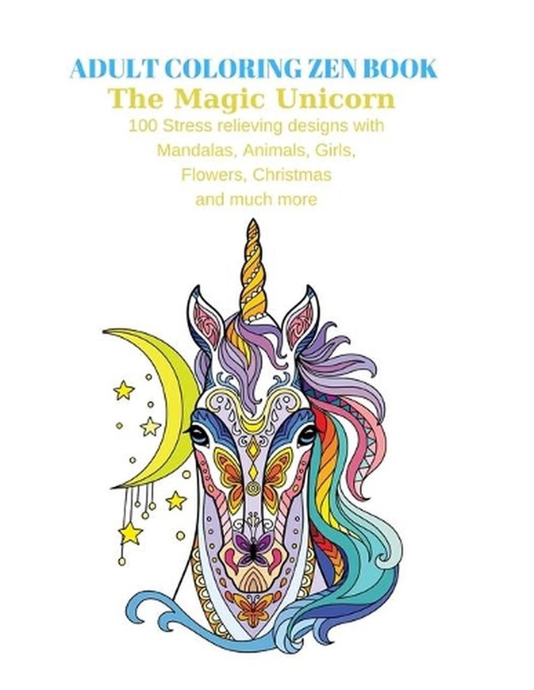 Adult Coloring Zen Book: The Magic Unicorn by Siana Siana (English) Paperback Bo