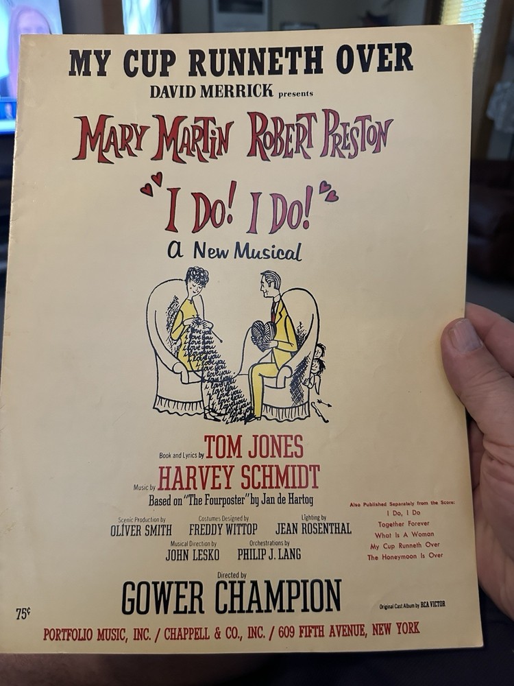 M Broadway Musical Sheet Music ‘I DO, I DO’ ‘My Cup Runneth Over’