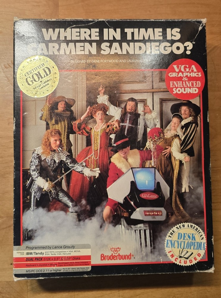 Where in Time is Carmen Sandiego? PC Big Box Complete CIB | 1989 5.25