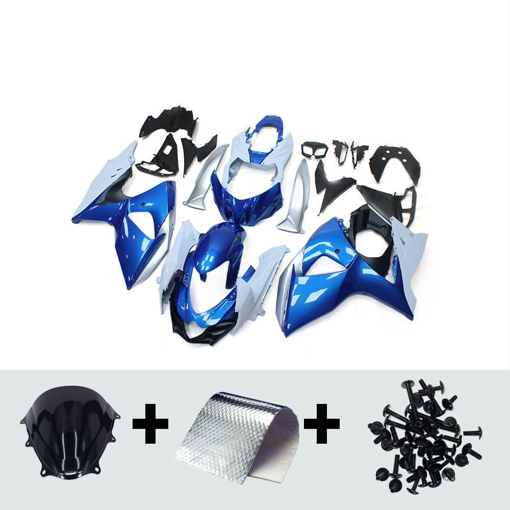 Blue White ABS Bodywork For Suzuki GSXR1000 K9 2009-2016 Body Kits Fairings Kit