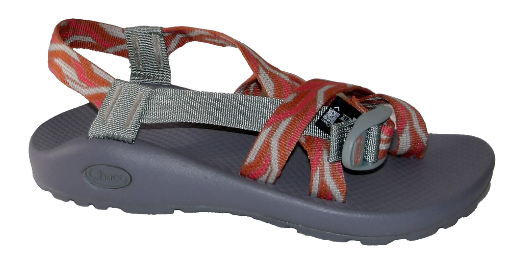 Chaco Z/2 Classic Going on Aqua Gray/Orange Comfort Sandals 8 M