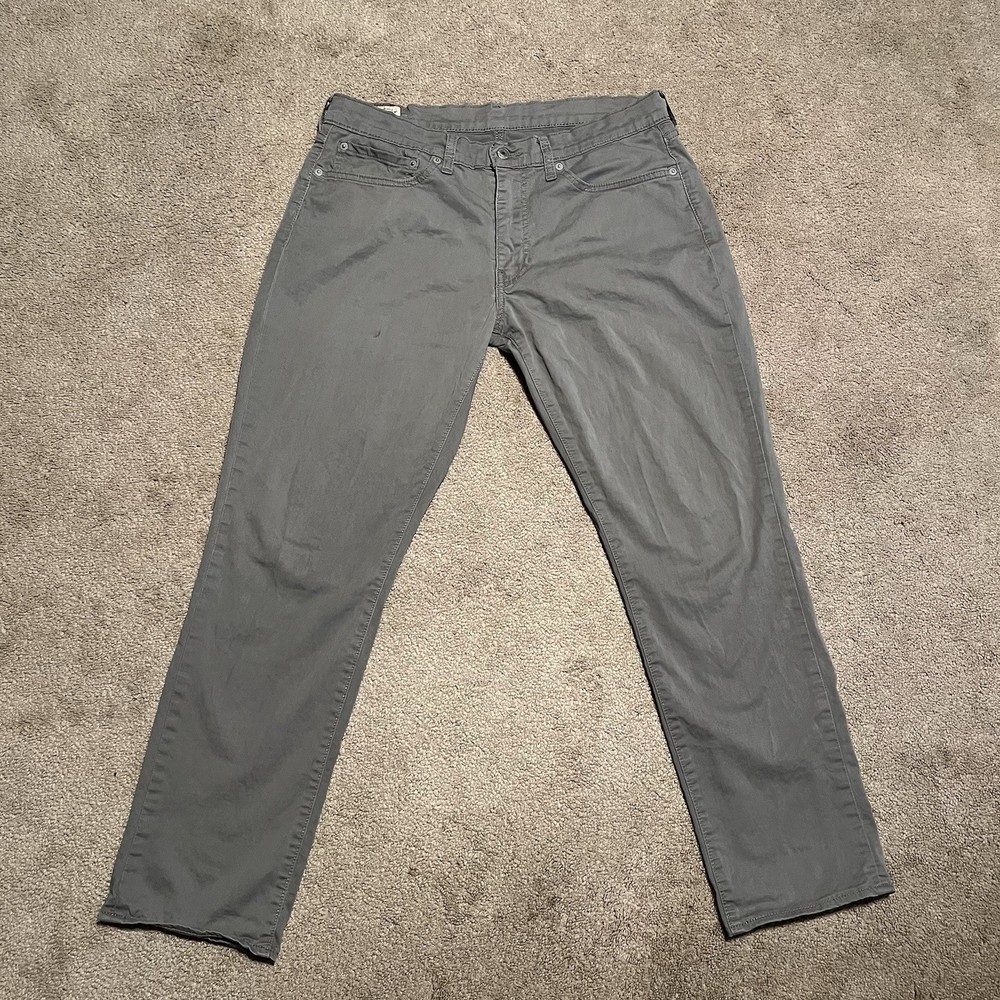 Levi's Premium 511 Slim Fit Pants Mens 34x30 Gray Grey Cotton Chino 4718