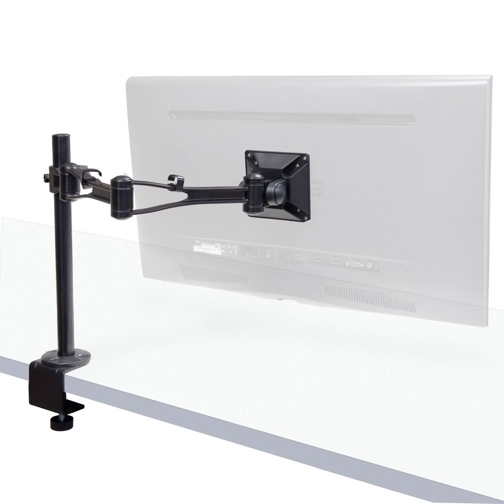 Height Adjustable Double Swivel Monitor Desk Mount Stand for Single Monitor u...