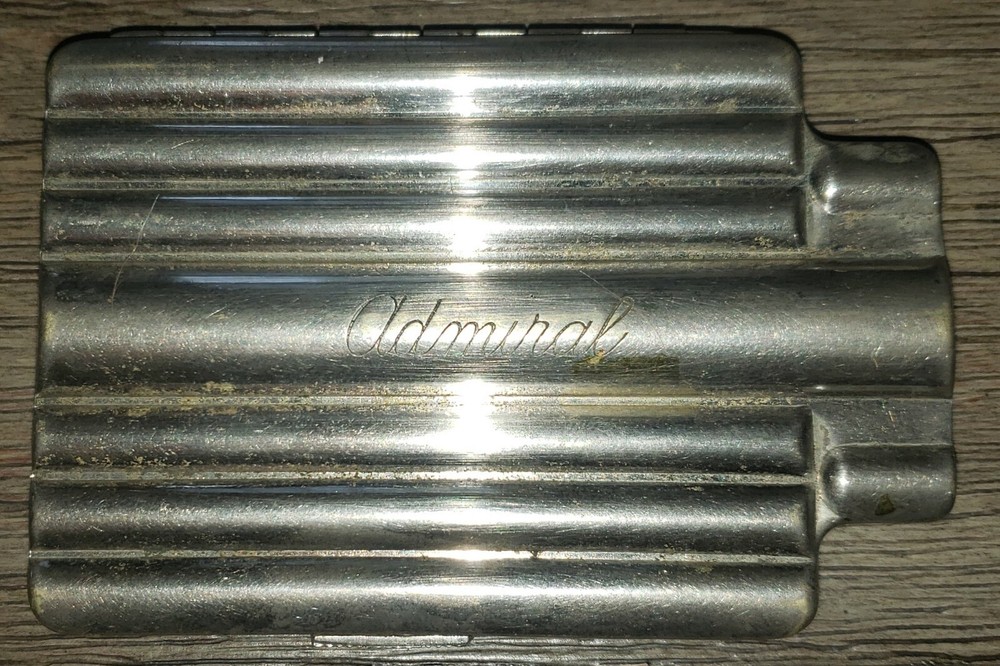 Antique BD Becton Dickinson Admiral Nickle Silver Syringe Sample Case