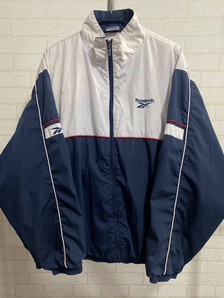 Jacket Reebok Vintage Size L Distressed Faded 90s