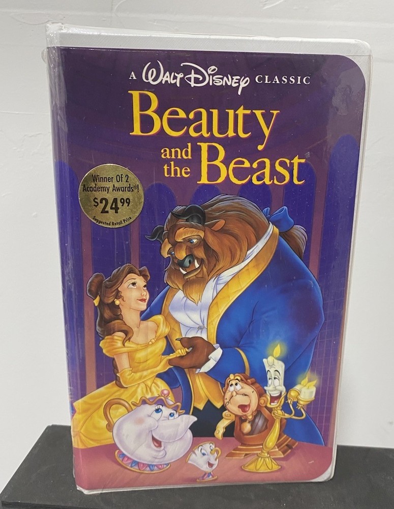 RARE  New Disney's Beauty and The Beast VHS 1992 Black Diamond Classic 1325